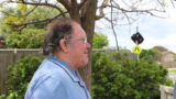 Mercy Palliative Care volunteer Brian Young (right) with patient Allan Howlett (left) at Allan’s home in Werribee.