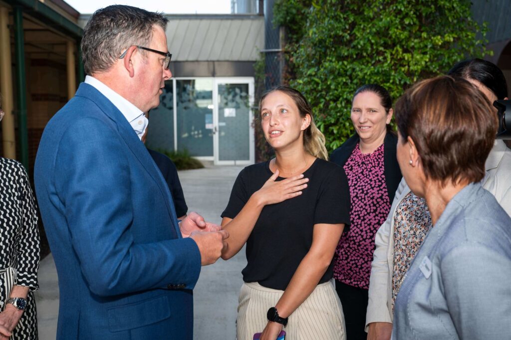 The Premier with RAH Project Lead Ellie Searle